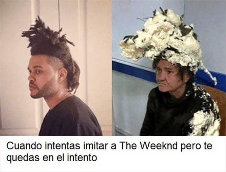 Imitadores del peinado the Weeknd