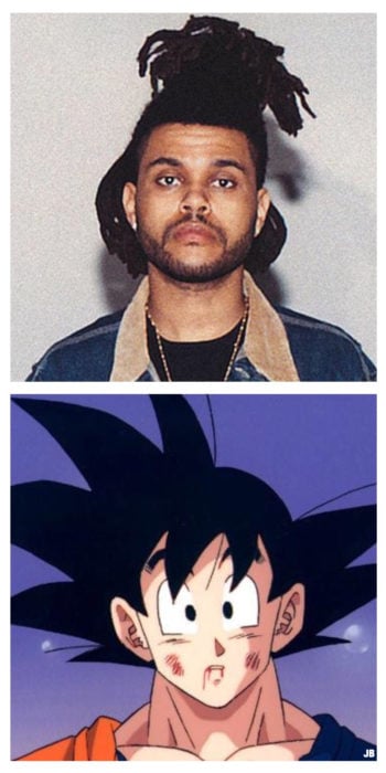 weeknd comparado con Goku