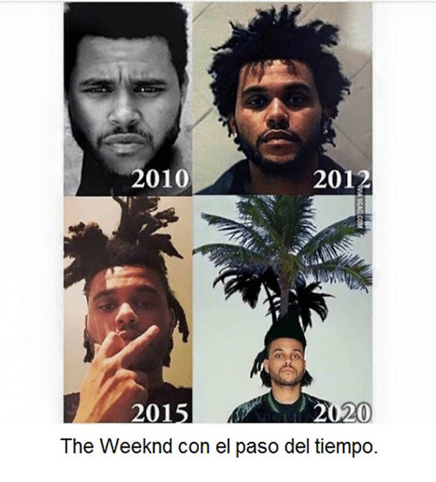 Los diferentes peinados de The weeknd a lo largo del tiempo