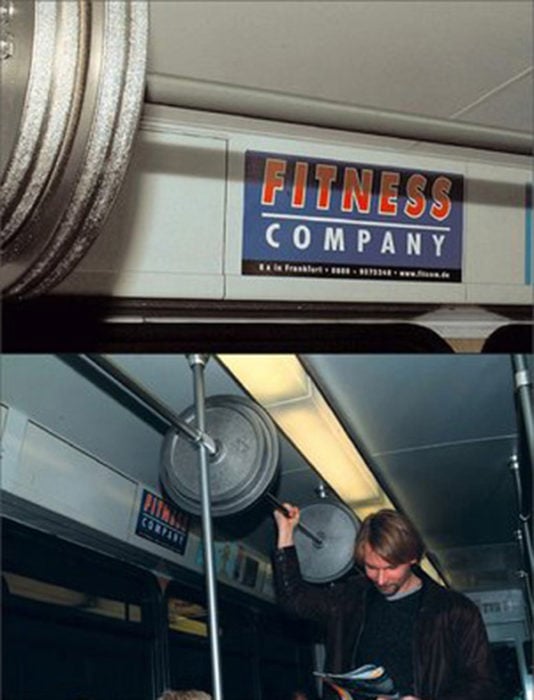 publicidad fitness en bus original