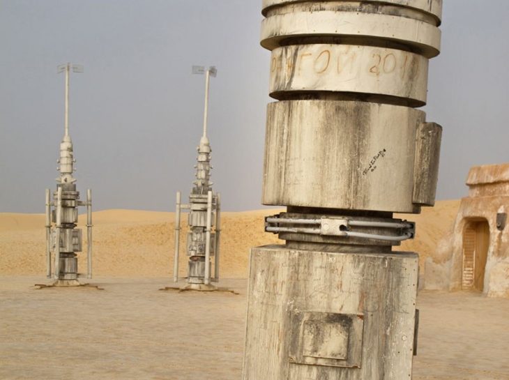 Túnez es el fondo para Tattoine en Star Wars set abandonado