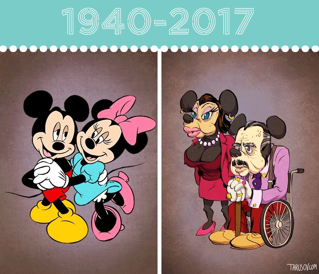 Mickey minnie mouse ancianos