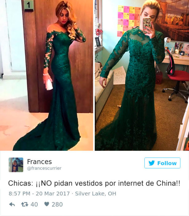 Expectativa vs Realidad - vestido verde