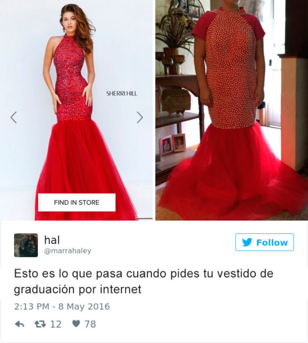 Expectativa vs Realidad - vestido rojo 