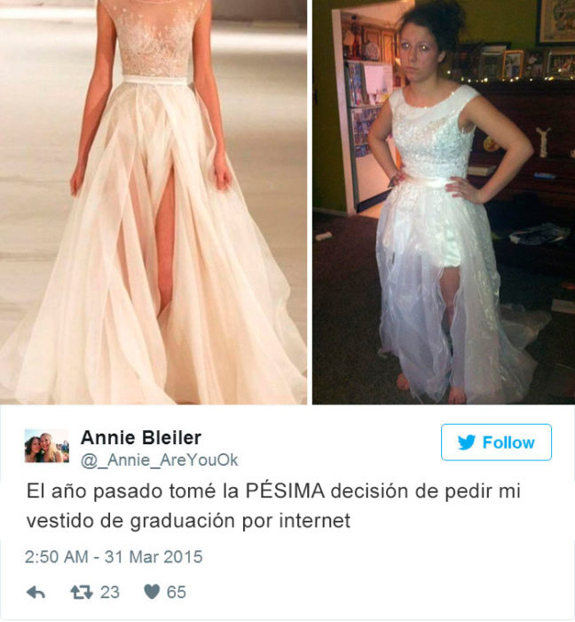 Expectativa vs Realidad - vestido blanco 