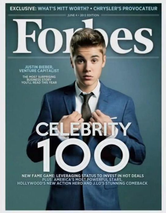 justin bieber en forbes