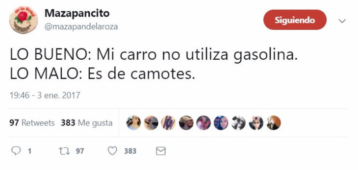 gasolina tuit gracioso