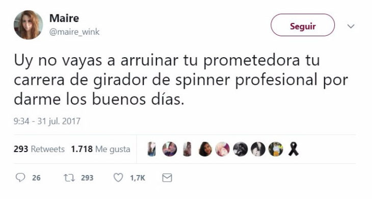 spinner buenos días tuit gracioso