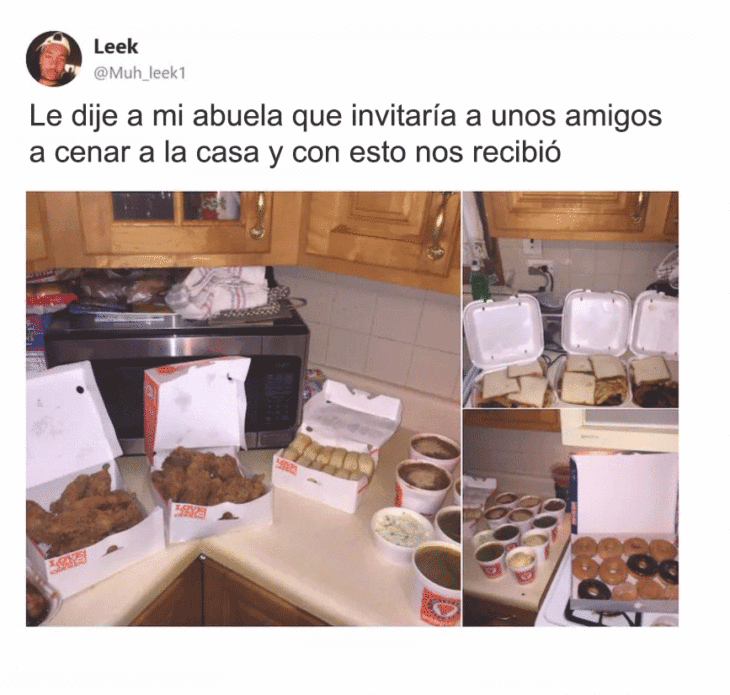 cena amigos comida para llevar