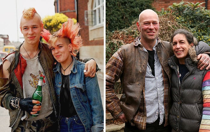 Punks antes y después peinados locos