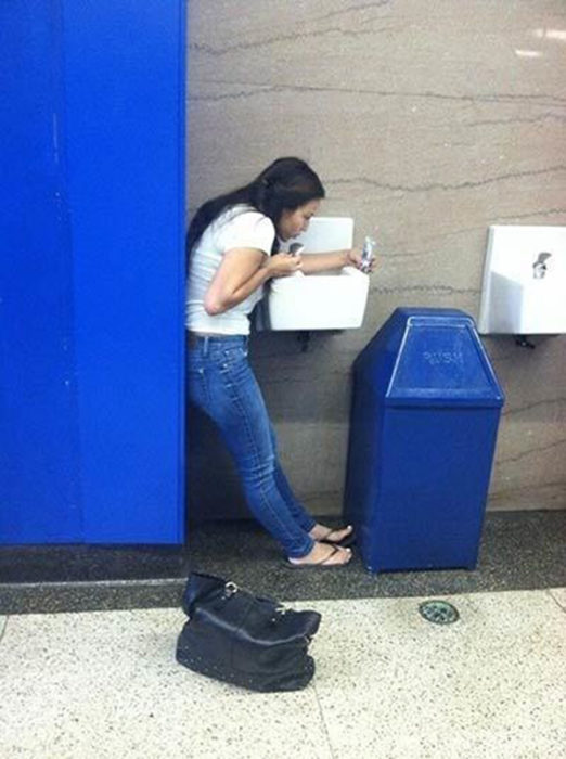 Selfie en el baño extraña