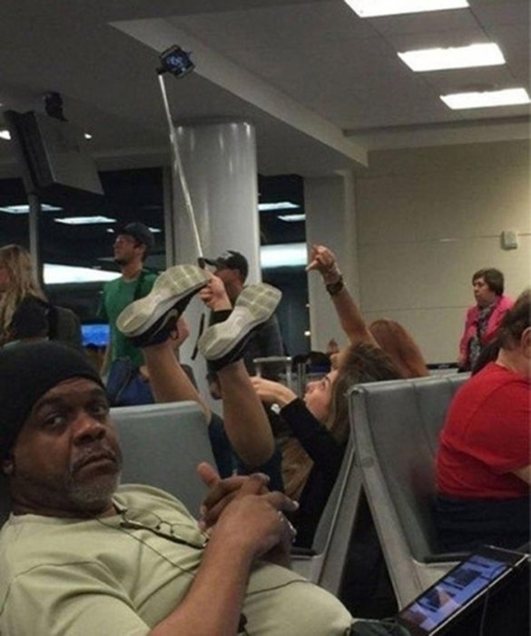 Selfie en el aeropuerto