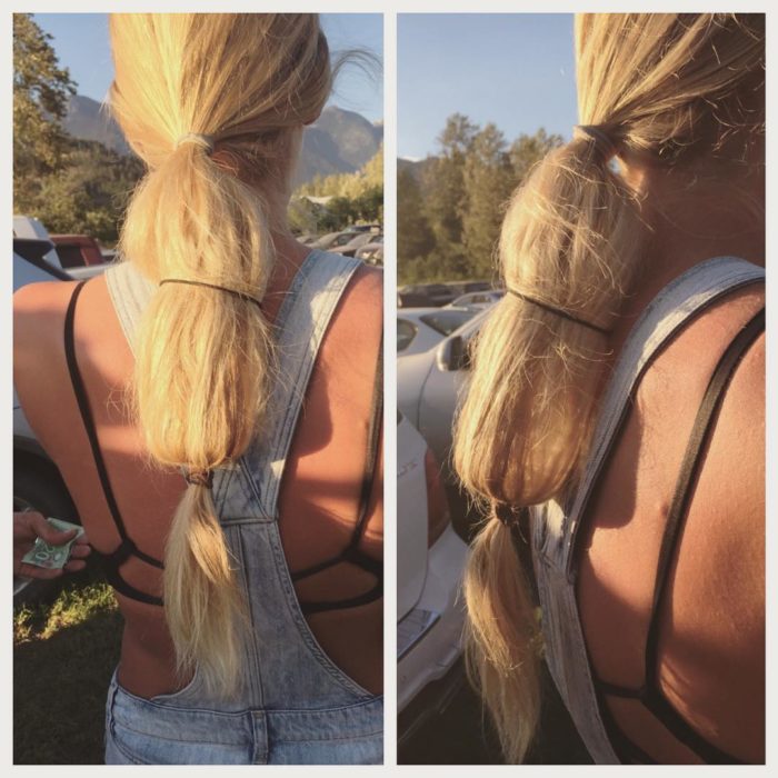 trenza con alcohol