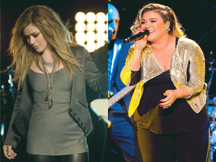 kelly clarkson de flaca a gordita