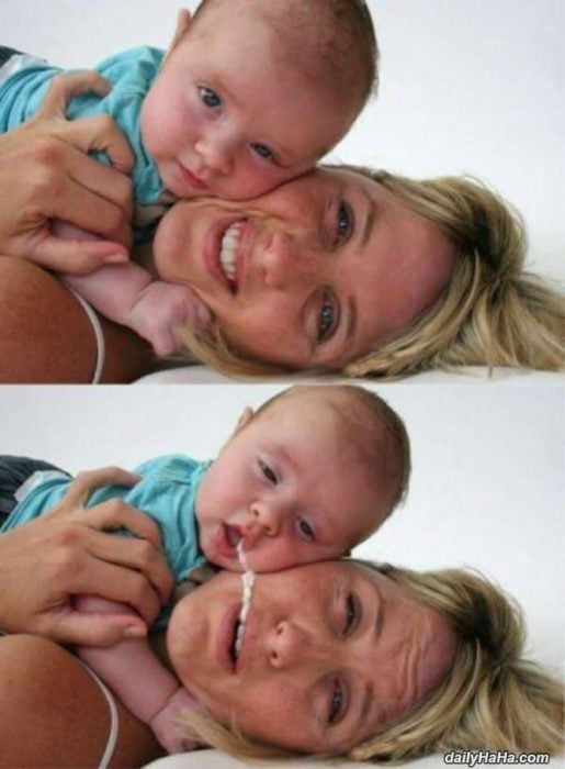 Foto bebé y madre fail