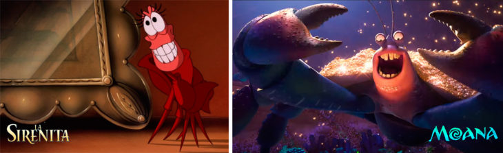 cangregos en la sirenita y en moana