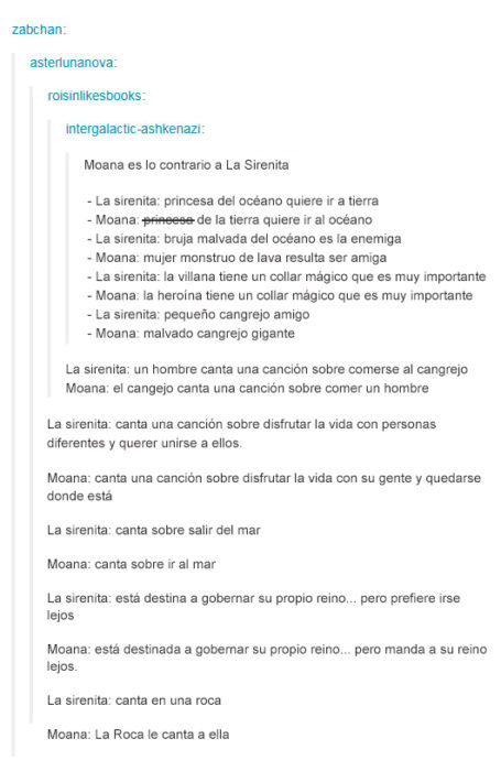 post tumblr la sirenita y moana