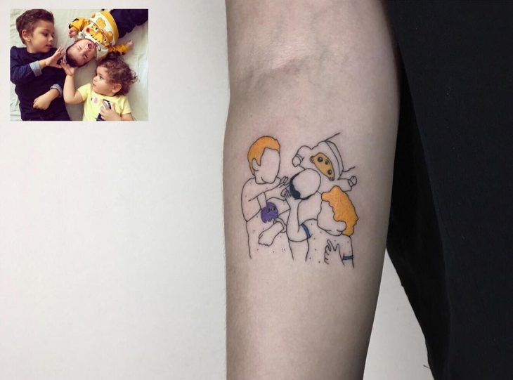 Tatuajes infancia - tres hermanitos