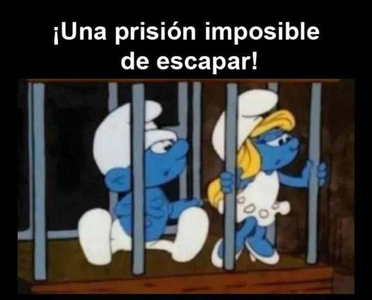 Presión imposible de escapar pitufos