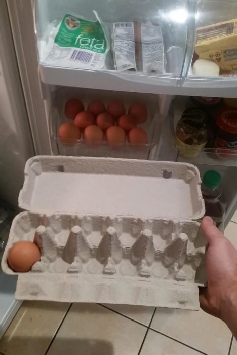 huevo no cabe en el refri