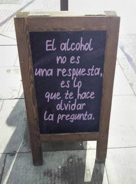 el alcohol no es una respuesta