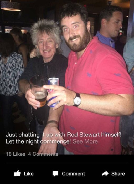 Rod Stewart en un bar