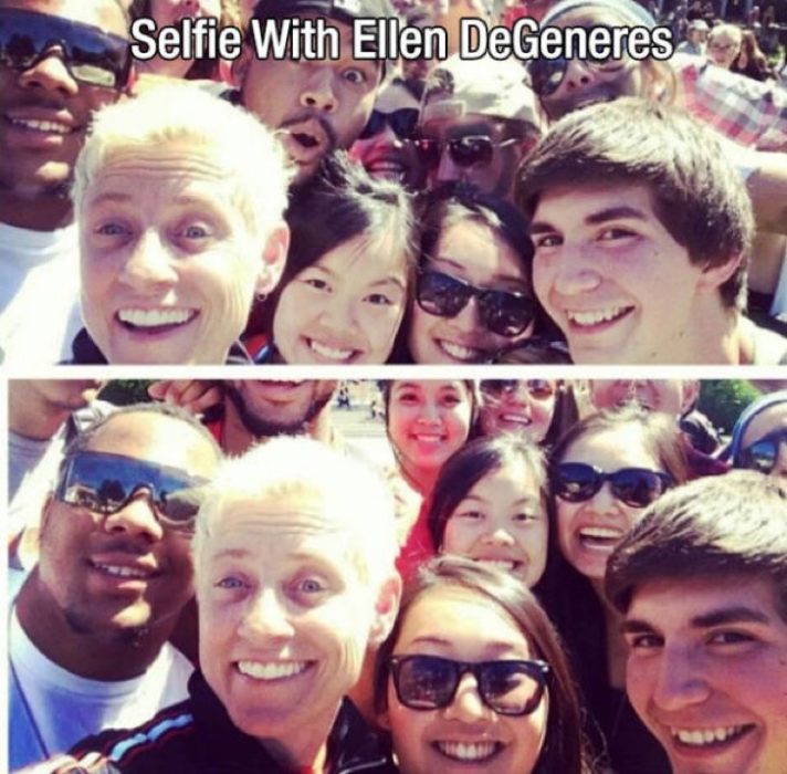 Selfie con Ellen Degeneres