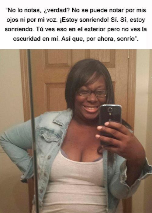 mujer selfie