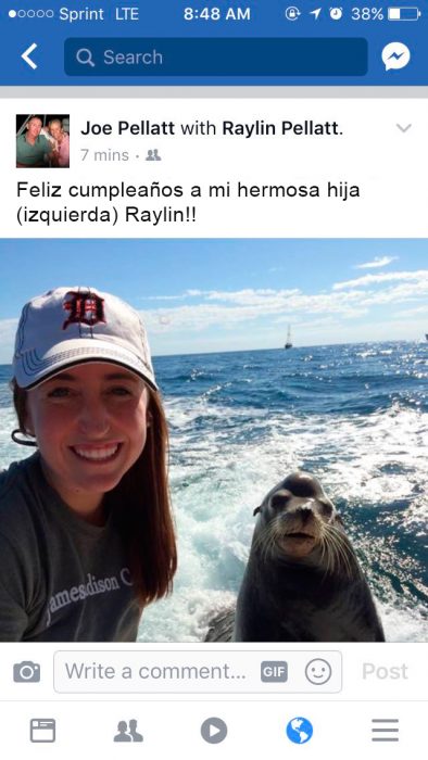 papá felicita a hija