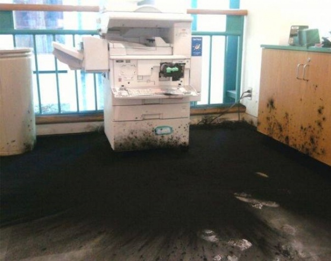 explotó la tinta de impresora 