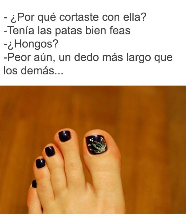 cortó con su novia por los pies