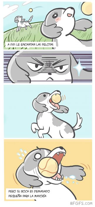perro pelota ilustración