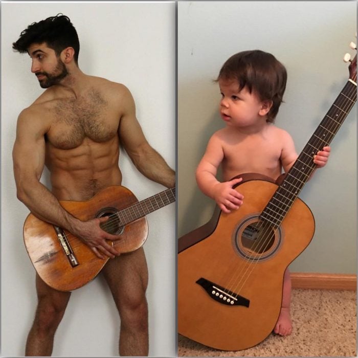 ¡Mamá! ya se tocar la guitarra