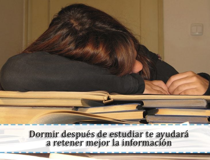 dormir después de estudiar