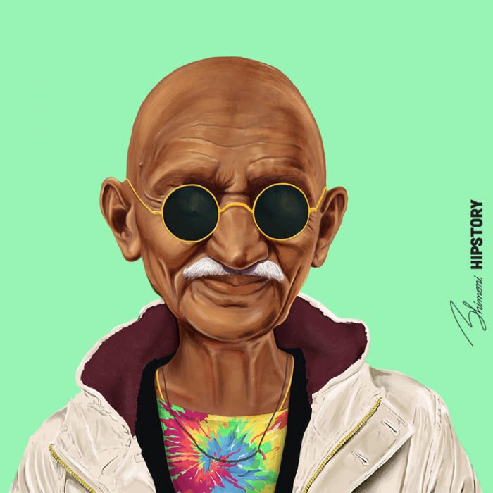 Líderes hipsters mahatma