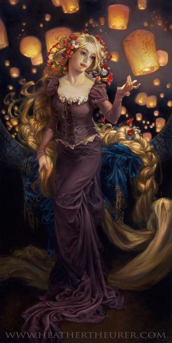 rapunzel pintura heather