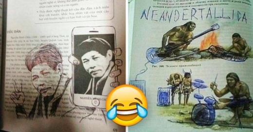 Cover Libros de texto vandalizados por estudiantes aburridos y muy creativos