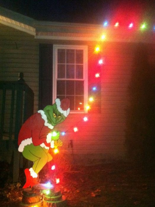 navidad decorada por grinch