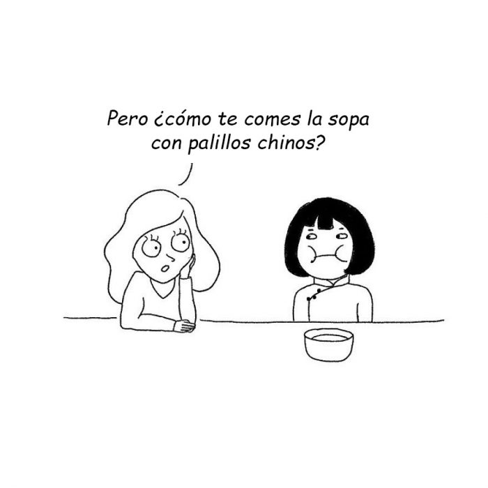 caricatura de chinos