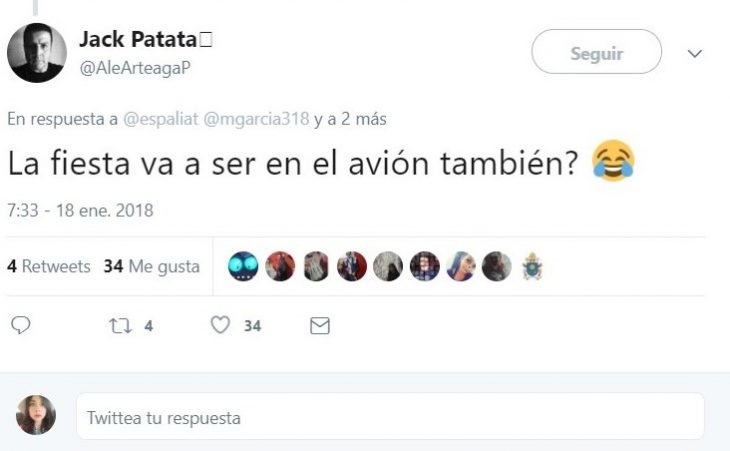 fiesta en el avión