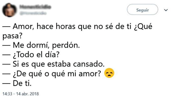 tuit sobre estar cansado de tu pareja