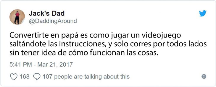 tuit sobre convertirte en padre 