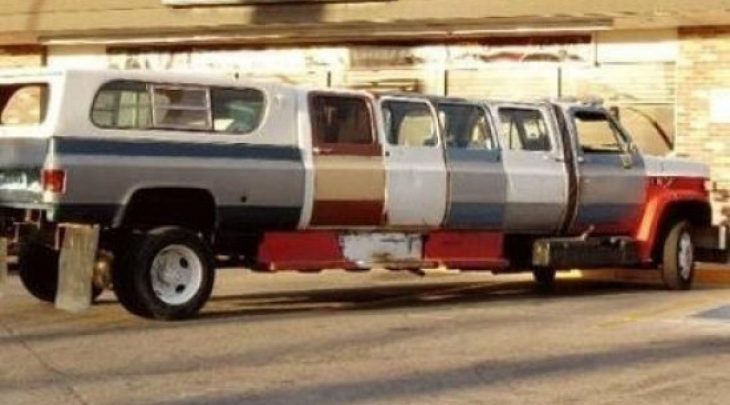 camioneta modificada para ser más larga