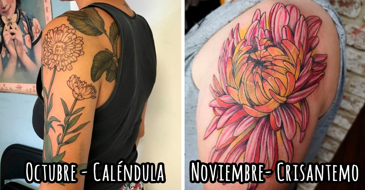 12 Tatuajes de flores místicos según tu día de nacimiento