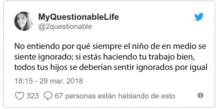 tuit hijo de en medio ignorado