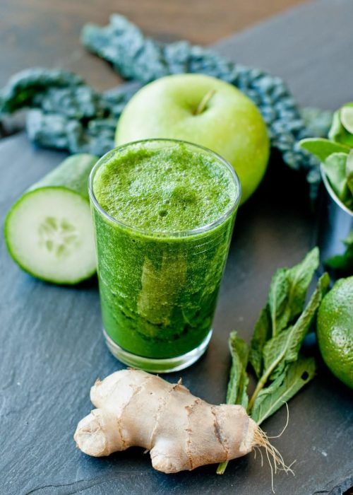 jugo de manzana verde y pepino