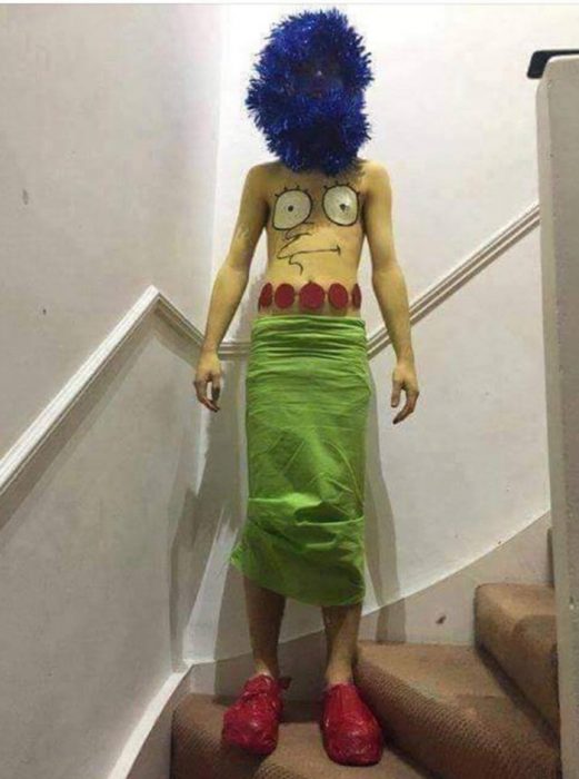 disfraz barato de marge simpson 