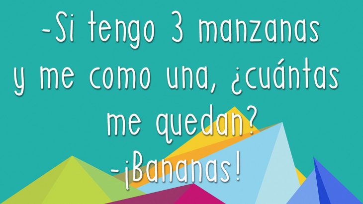 frase si tengo 3 manzanas y me como 1 