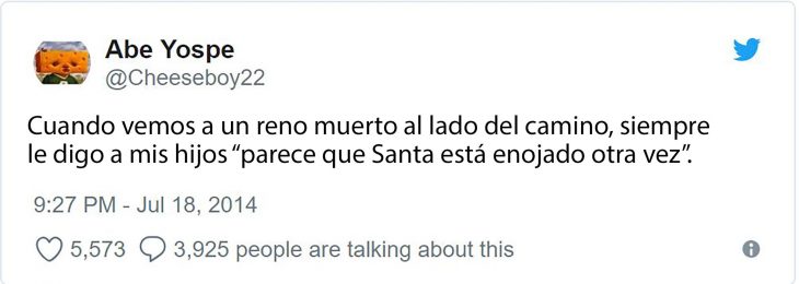 tuit chiste sobre santa claus