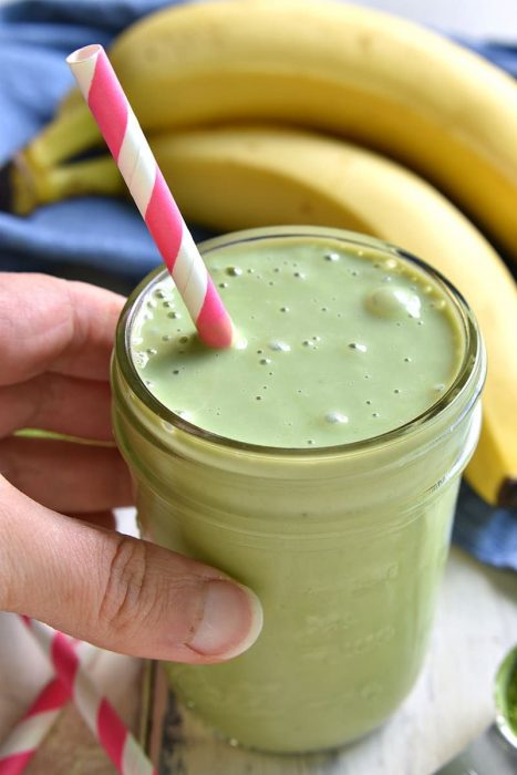 smoothie verde de matcha